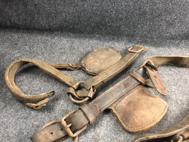 CIVIL WAR ERA HORSE BIT WITH HARNESS REINS AND WATERING BIT