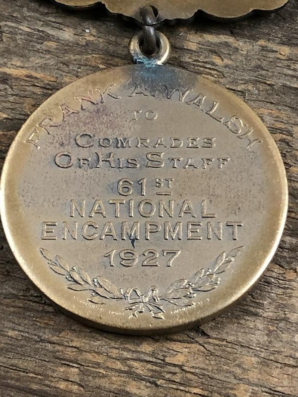 CIVIL WAR GAR 61ST NATIONAL ENCAMPMENT 1927 MICHIGAN BADGE MEDAL