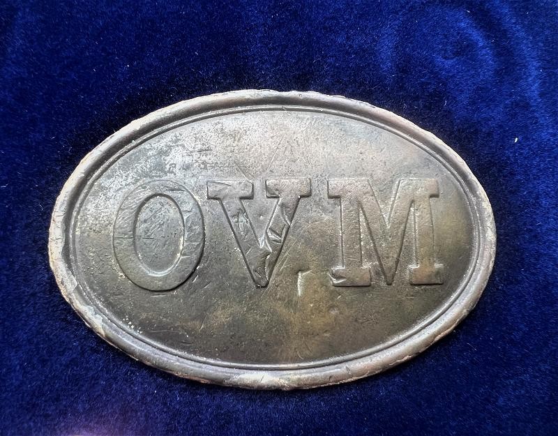 Civil War Ohio Volunteer Militia OVM Belt Buckle
