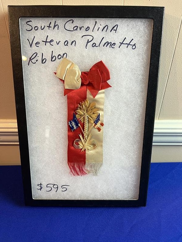 CONFEDERATE SOUTH CAROLINA VETERAN PALMETTO RIBBON