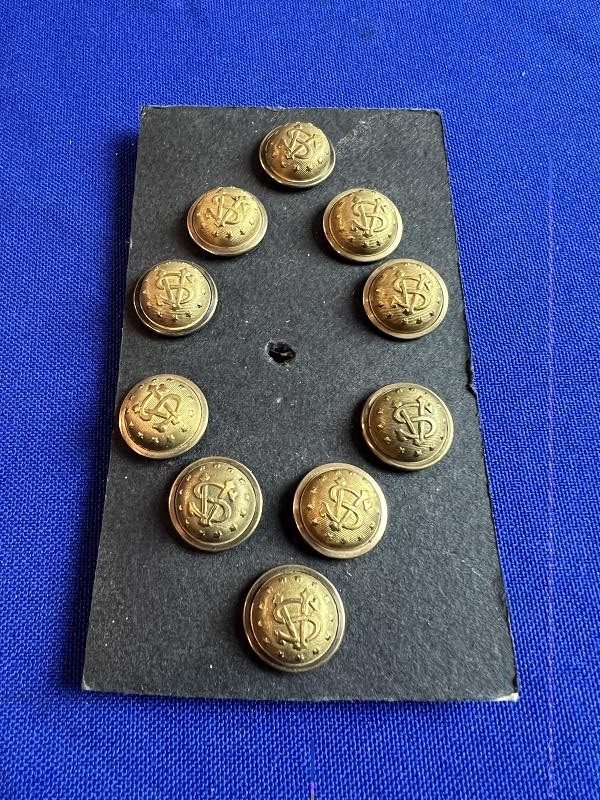 US CIVIL WAR SONS OF VETERANS BUTTONS ON CARD