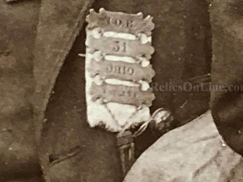 LARGE CABINET CARD ALBUMEN PHOTO OF 31ST OHIO VOLUNTEER INFANTRY VETERAN AND FAMILY FRAMED