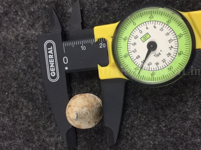 Rare 69 Cal. Two Ring Musketoon Bullet with Teat Cavity