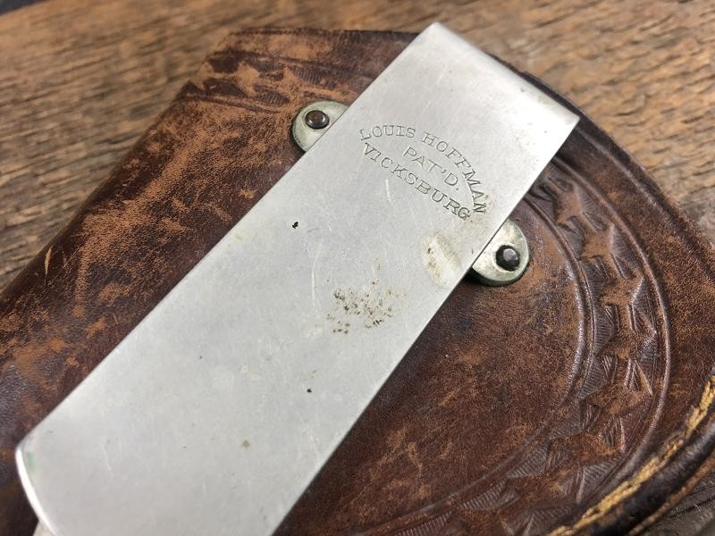 ONE RARE LOUIS HOFFMAN SPRING STEEL BELT CLIP MARKED VICKSBURG MISSISSIPPI