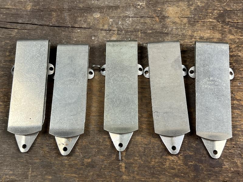Louis Hoffman Confederate Gunsmith Spring Steel Belt Clips Marked Vicksburg Mississippi