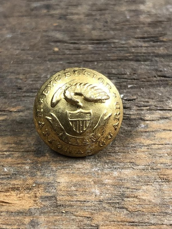New York National Guard Excelsior Coat Button Brooks Brothers NY Backmark