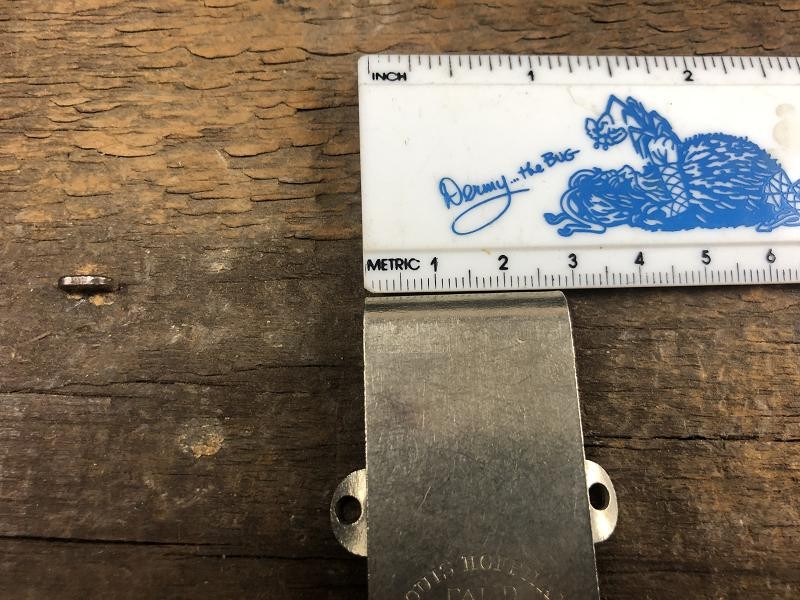 ONE RARE LOUIS HOFFMAN SPRING STEEL BELT CLIP MARKED VICKSBURG MISSISSIPPI