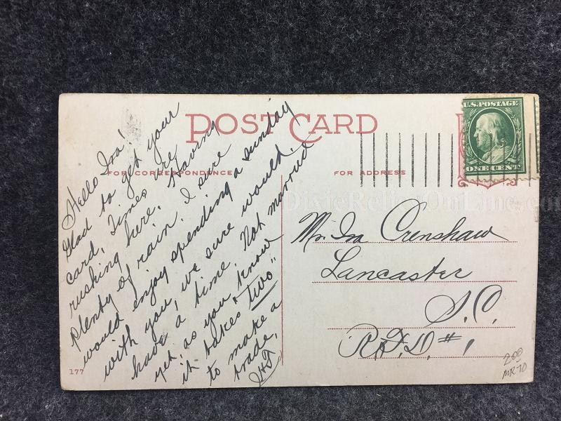 Postcard The Army~"Close Order--March!"~Soldier and Young Women