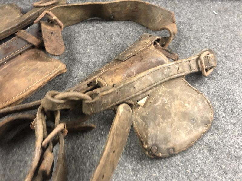 CIVIL WAR ERA HORSE BIT WITH HARNESS REINS AND WATERING BIT