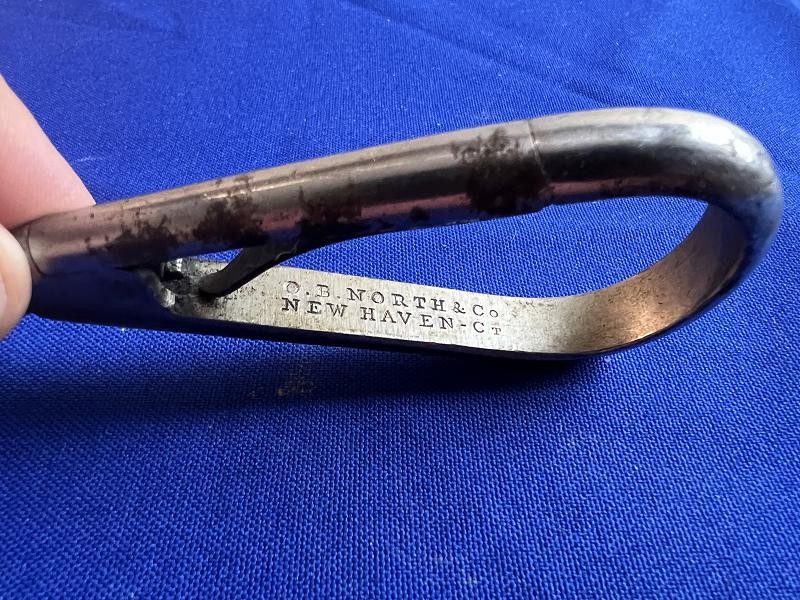 ORIGINAL CIVIL WAR O.B. NORTH CO. CARBINE ROLLER SLING BUCKLE