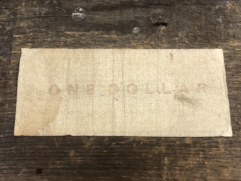 1866 $1 ONE DOLLAR THE STATE OF NORTH CAROLINA RALEIGH, NC OBSOLETE CURRENCY