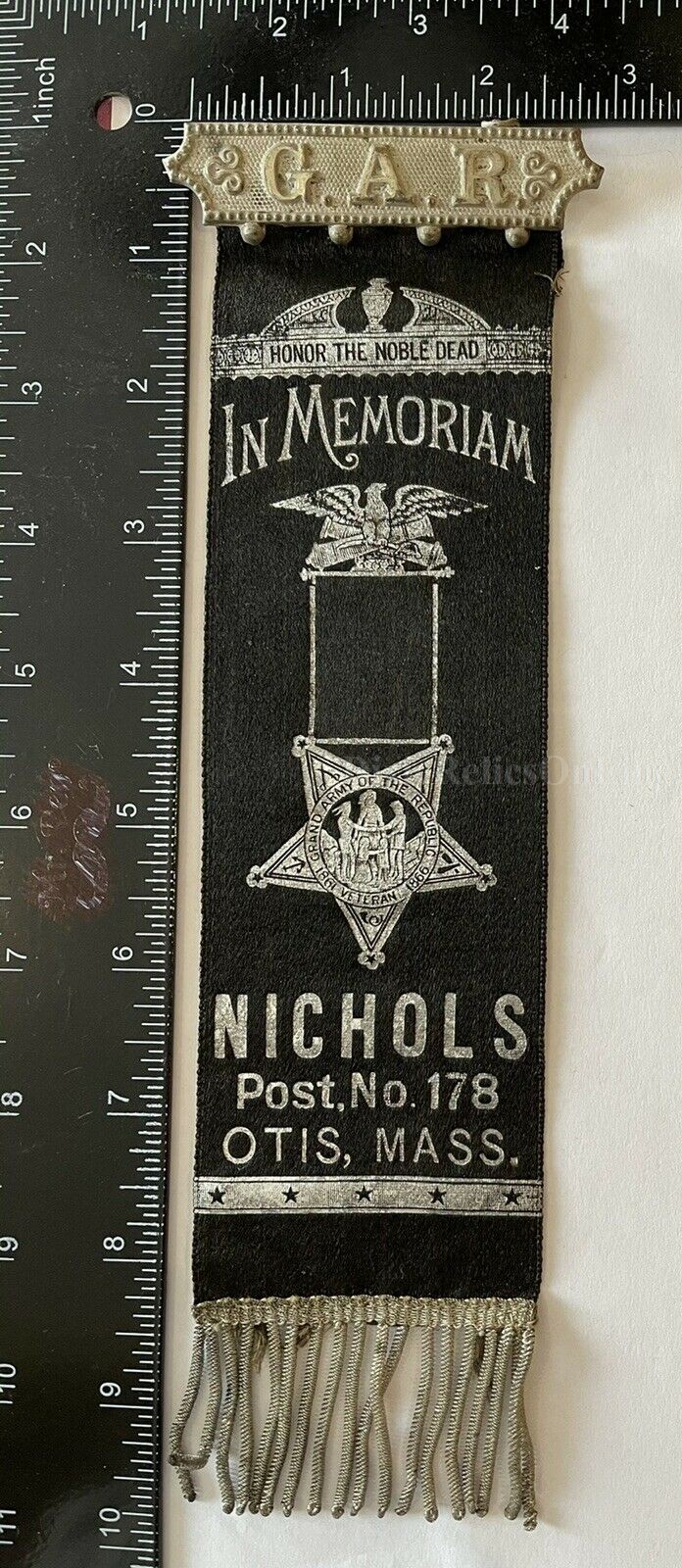 G.A.R. Honor The Noble Dead In Memoriam Nicholas Post No 178 Ribbon