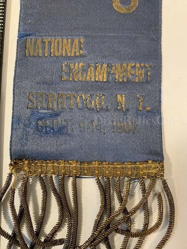 CIVIL WAR G.A.R. Memorial Post No. 141 Cleveland, Ohio-Saratoga NY 1907 Ribbon