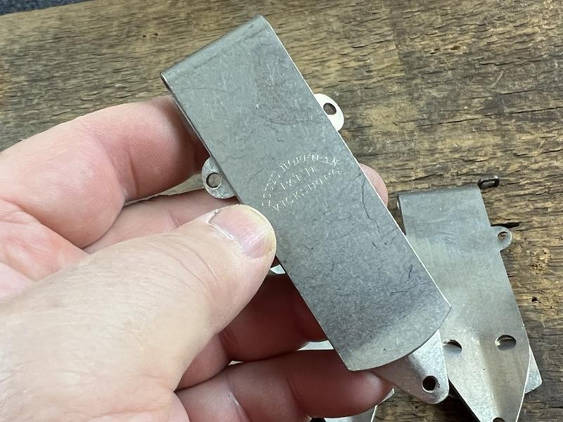 Louis Hoffman Confederate Gunsmith Spring Steel Belt Clips Marked Vicksburg Mississippi