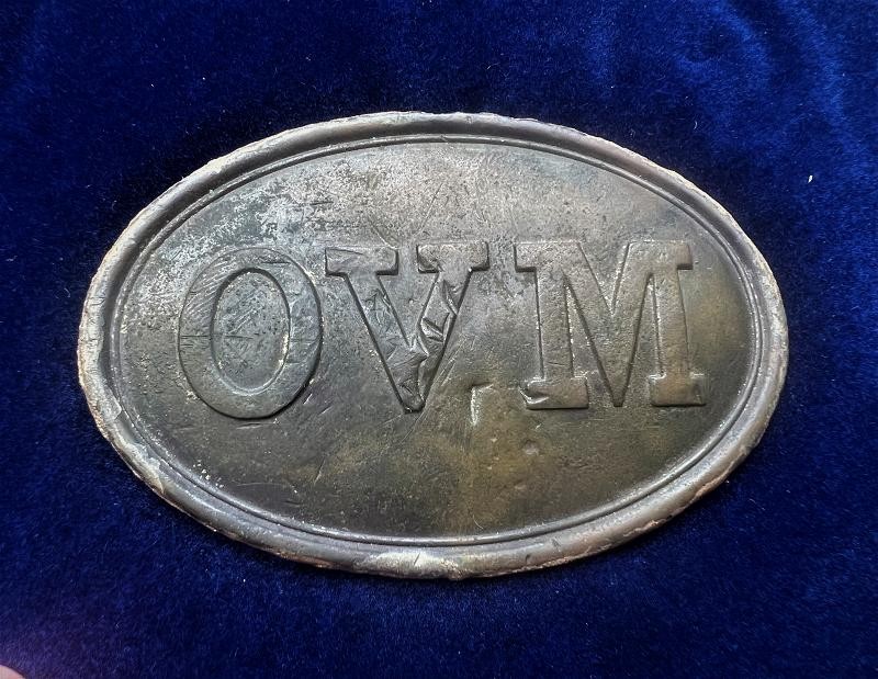 Civil War Ohio Volunteer Militia OVM Belt Buckle