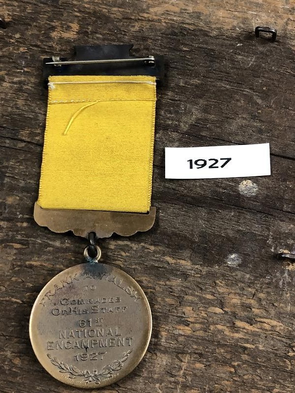 CIVIL WAR GAR 61ST NATIONAL ENCAMPMENT 1927 MICHIGAN BADGE MEDAL