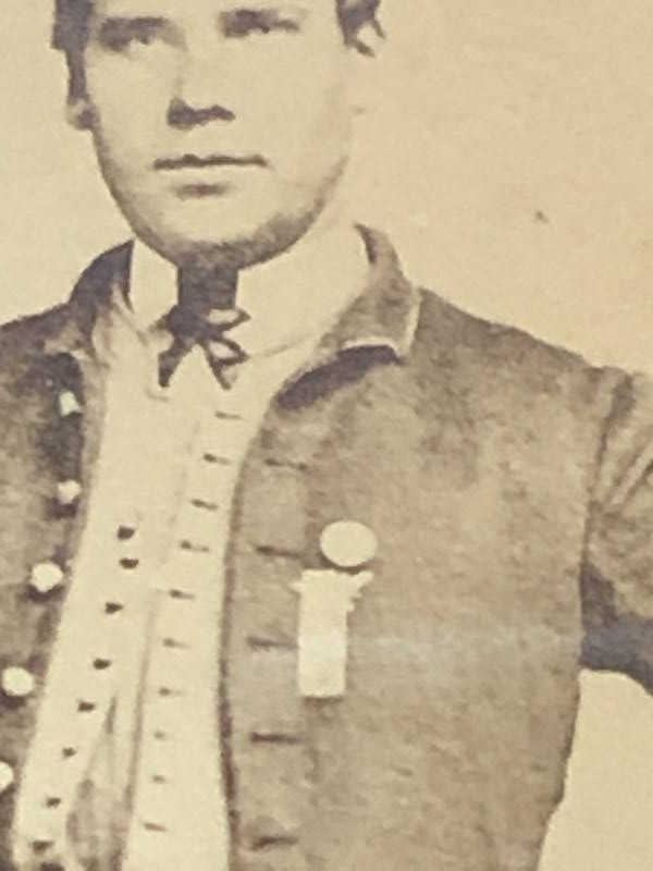 LARGE CIVIL WAR OHIO OFFICER ALBUMEN PHOTO FRAMED