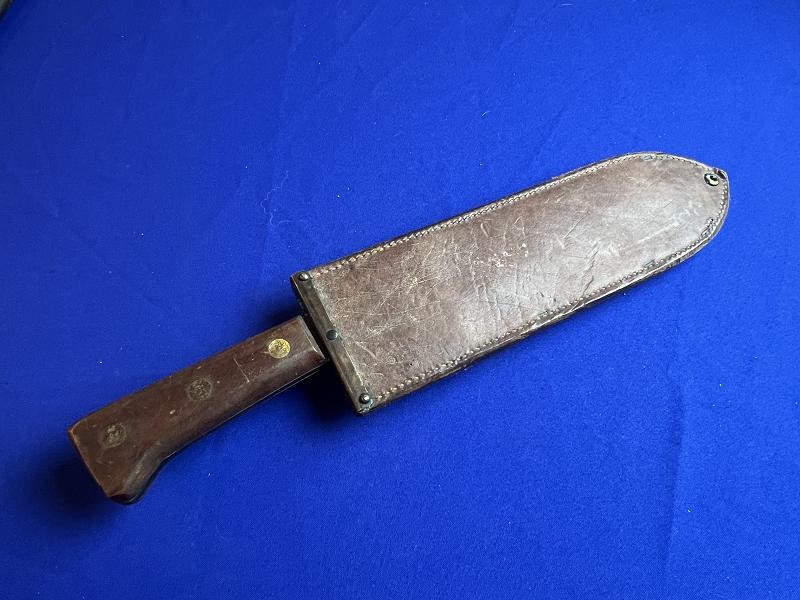 EXCELLENT WW2 USMC MEDIAL CORPS BOLO KNIFE + SCABBARD DATED 1944