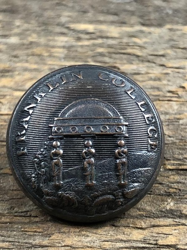 NON DUG MINT FRANKLIN COLLEGE GEORGIA COAT BUTTON RMDC CONFEDERATE MILITARY SCHOOL
