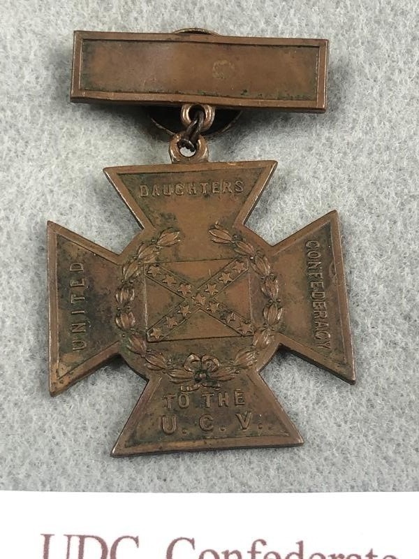 Southern Cross of Honor presented by United Daughters of the Confederacy