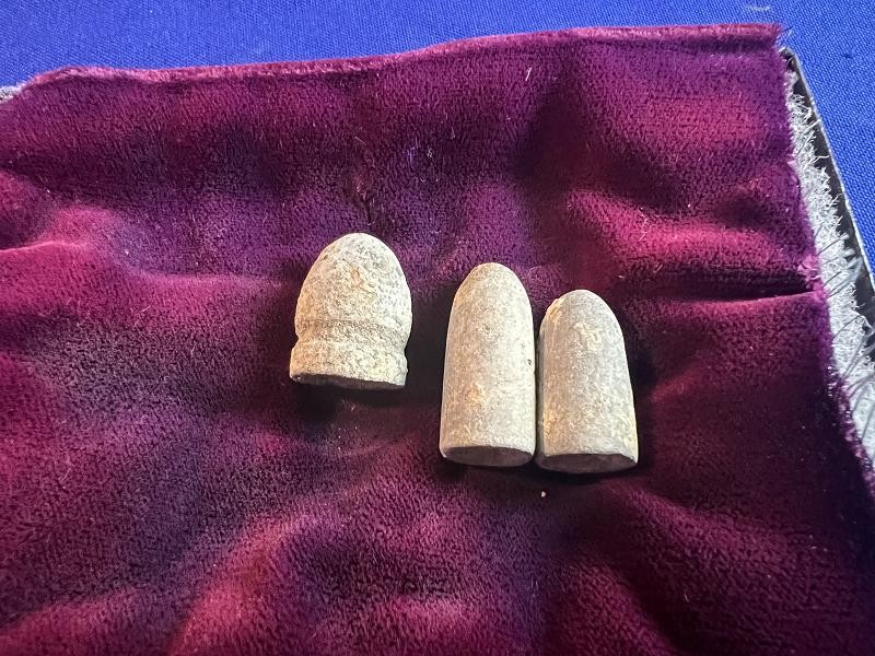 Three Dug Confederate Bullets from the Wishing Well Savannah GA