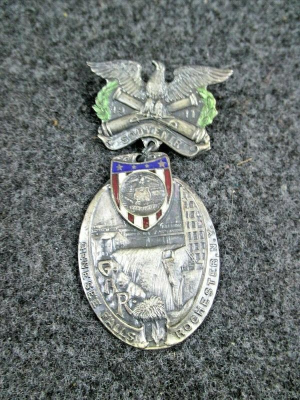 GAR Souvenir Medal 1911 Genesee Falls Rochester, N.Y. Pin Back