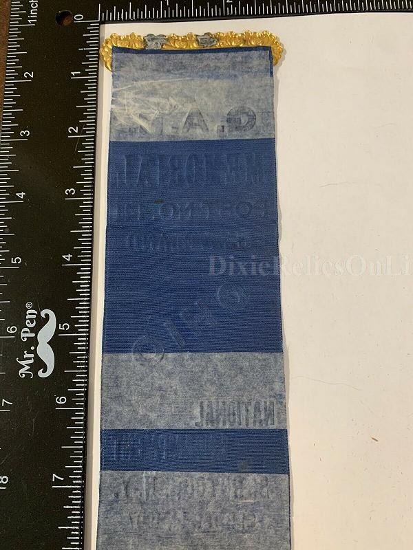 CIVIL WAR G.A.R. Memorial Post No. 141 Cleveland, Ohio-Saratoga NY 1907 Ribbon