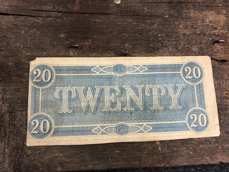 Original Confederate $20 With V.P. Stephens & Tennessee State Capitol Scene