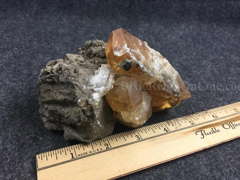 Stellar Beam Golden Honey Calcite 5.5” 1.9” Lbs Self Standing Mineral Rock