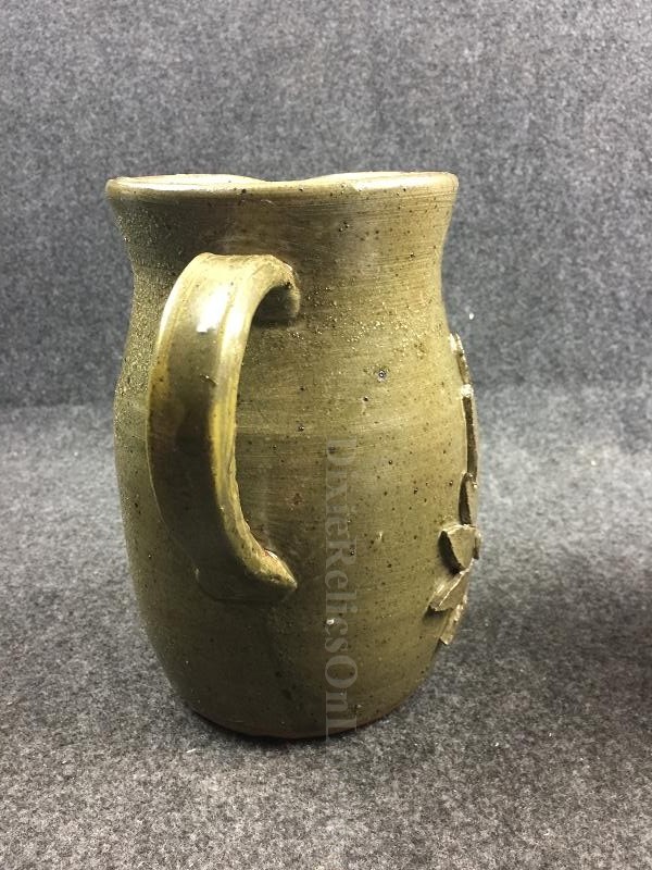 Jack Jesse Meaders Dogwood Folk Art Pottery Pitcher Jug White County, Georgia 7”