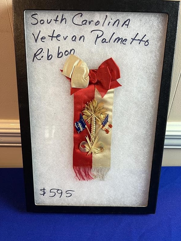 CONFEDERATE SOUTH CAROLINA VETERAN PALMETTO RIBBON
