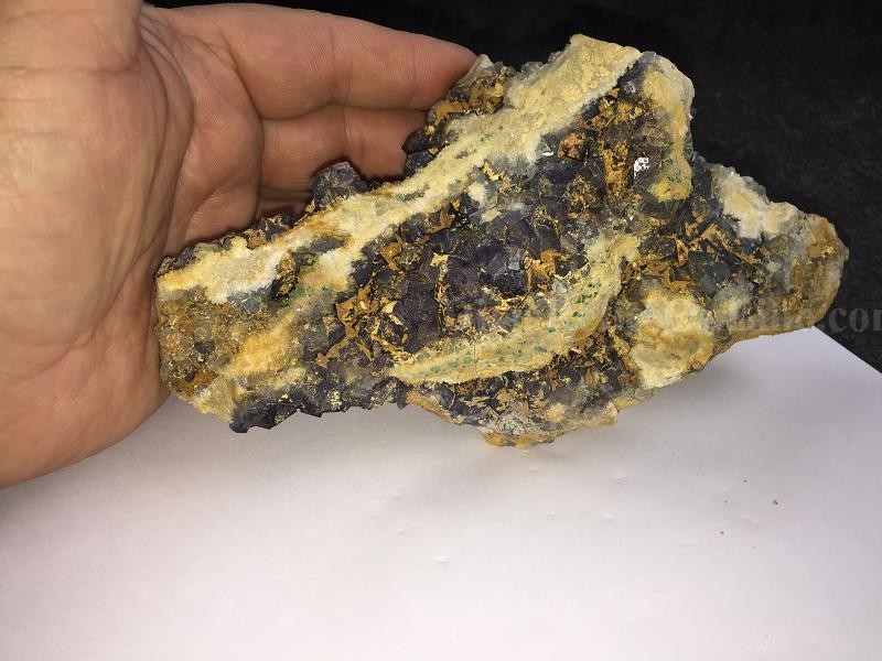 2.7 LB Natural Sapphire Blue Fluorite Quartz Cluster Crystal Specimen Mineral Rock