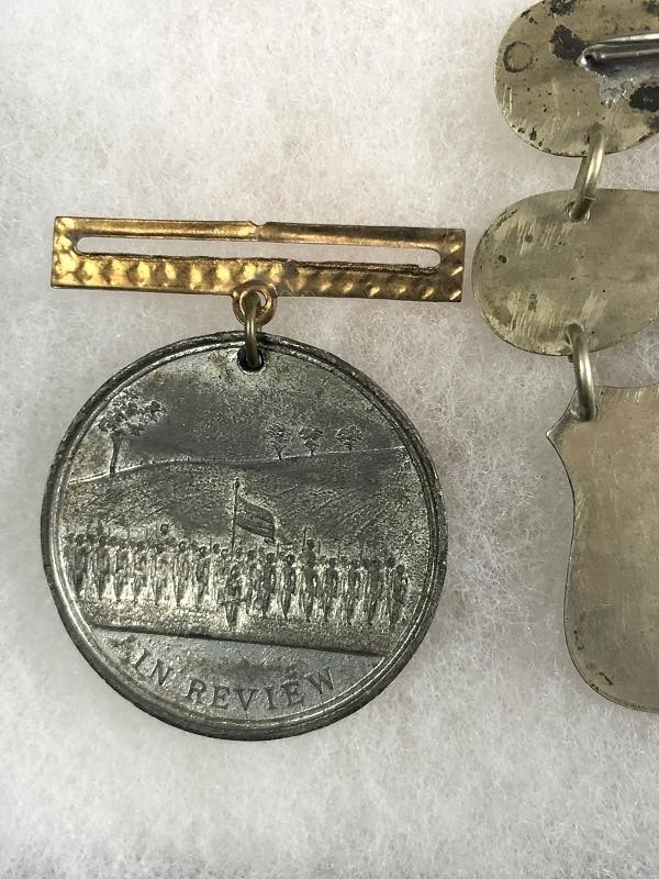 CIVIL WAR US ID VETERAN JEREMIAH DERR 91ST PA GAR LADDER BADGE SOLDIERS GROUP GETTYSBURG