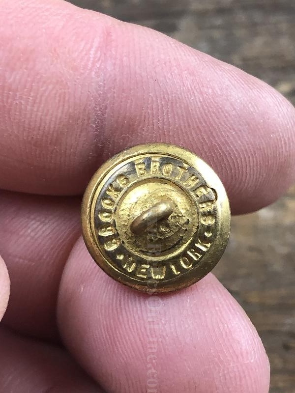 New York National Guard Excelsior Coat Button Brooks Brothers NY Backmark