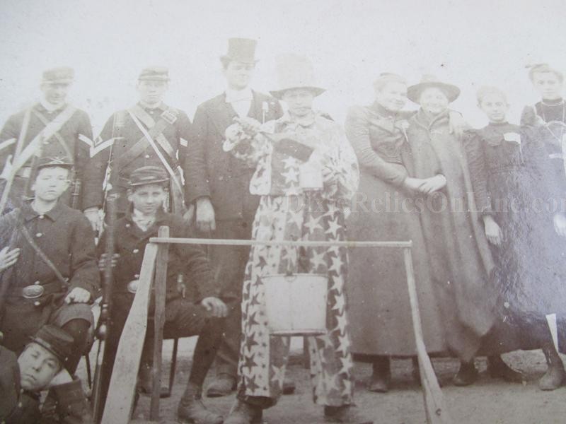 Large US Centennial Albumen Image Photograph Uncle Sam Dressed up Boy