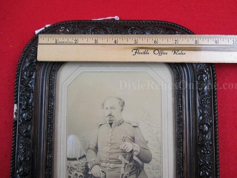 WWI Era German Officer Albumen Photo In Nice Wood Glass Frame