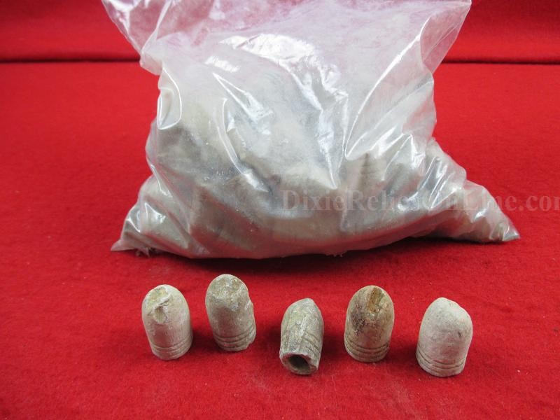 LOT OF 5 CIVIL WAR SELMA ARSENAL LUBE GROOVE FIRED BULLETS SPANISH FORT ALA