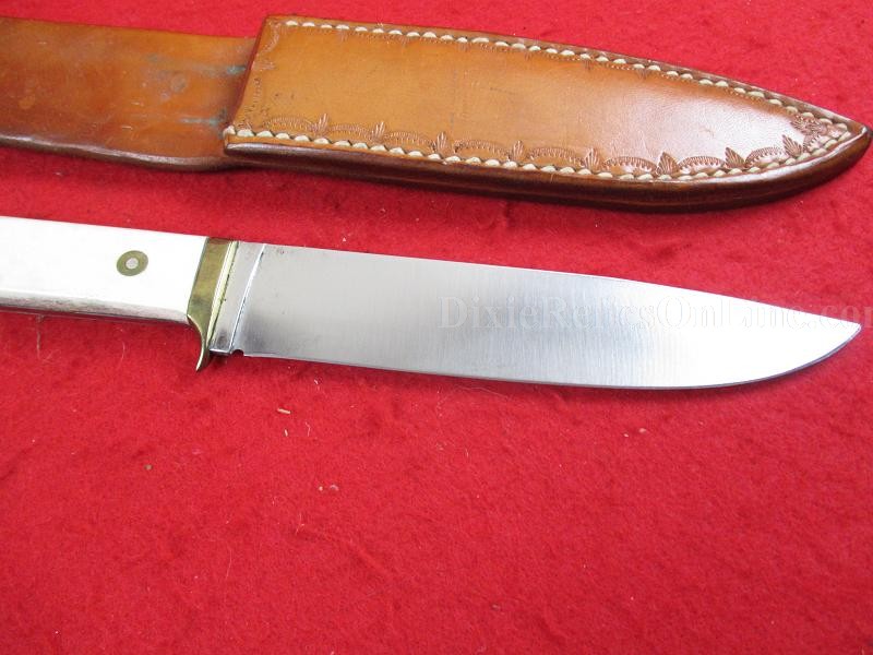 Custom Fixed Blade Hunting Knife with Scabbard