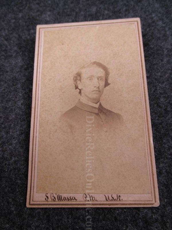 Civil War Era CDV of US Navy ID S.B. Massa Served on USS Independence