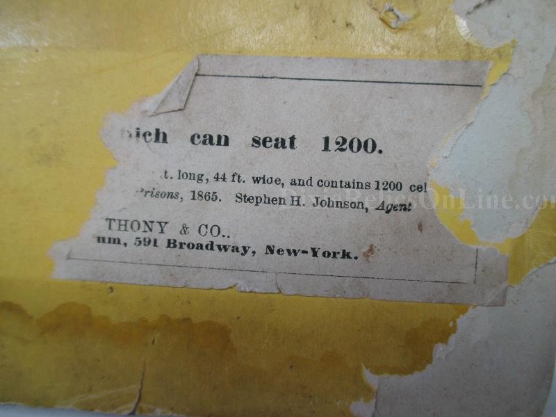 1865 Stereoview by Anthony ** New York State-Sing Sing Prison Mess Hall Seats 1200