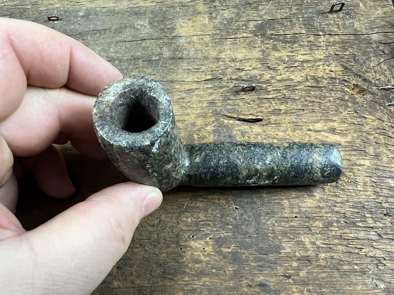Native American Carved Stone Pipe