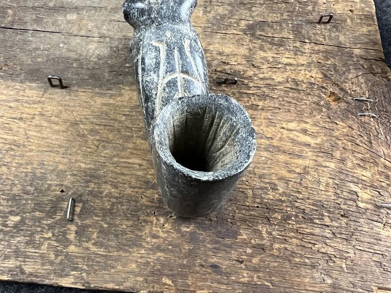 Native American Carved Stone Pipe