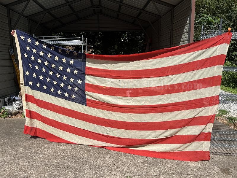 Original 46 Star US American Flag, 1908-1912 6 x 12 Feet Made by Horstmann