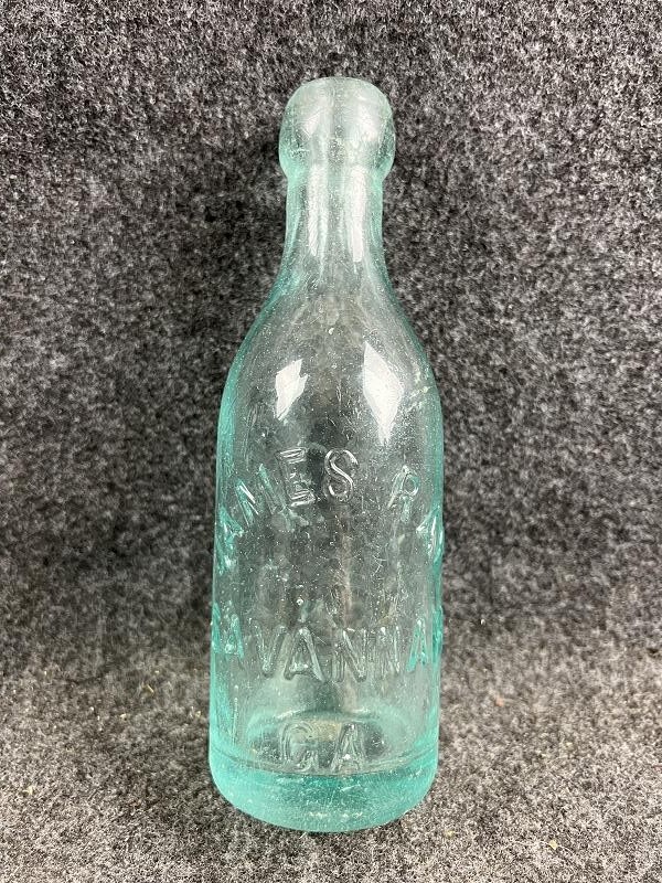 ANTIQUE JAMES RAY SODA BOTTLE SAVANNAH GA