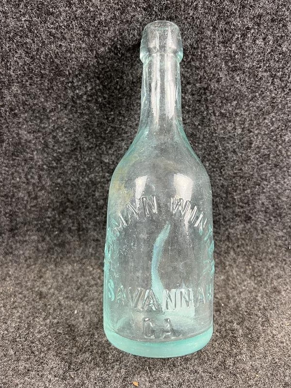ANTIQUE HERMAN WINTER SODA BOTTLE SAVANNAH GA