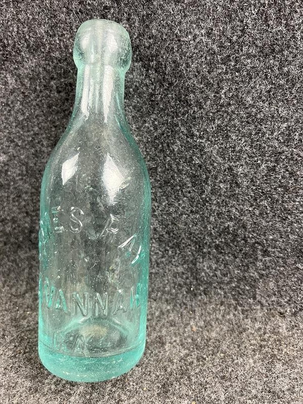ANTIQUE JAMES RAY SODA BOTTLE SAVANNAH GA