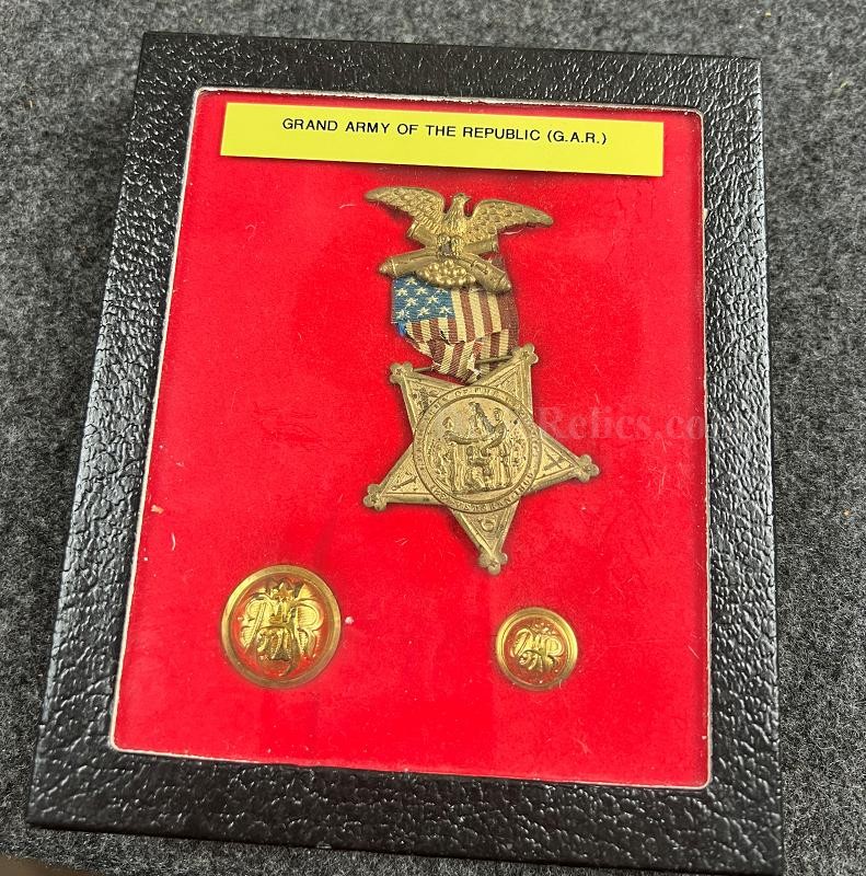 Civil War Veteran GAR Officer Membership Badge Numbered T1159