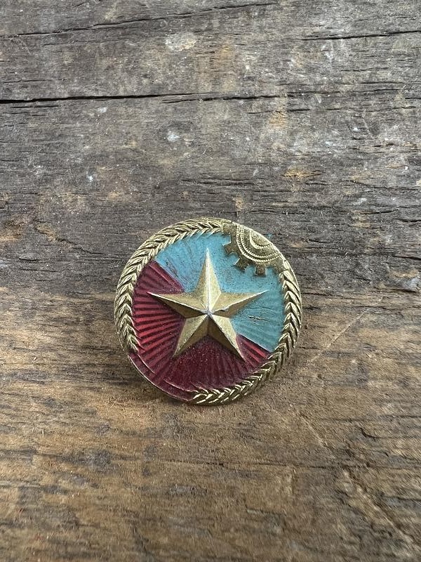 North Vietnamese Army Cap Badge with Wire Attachment