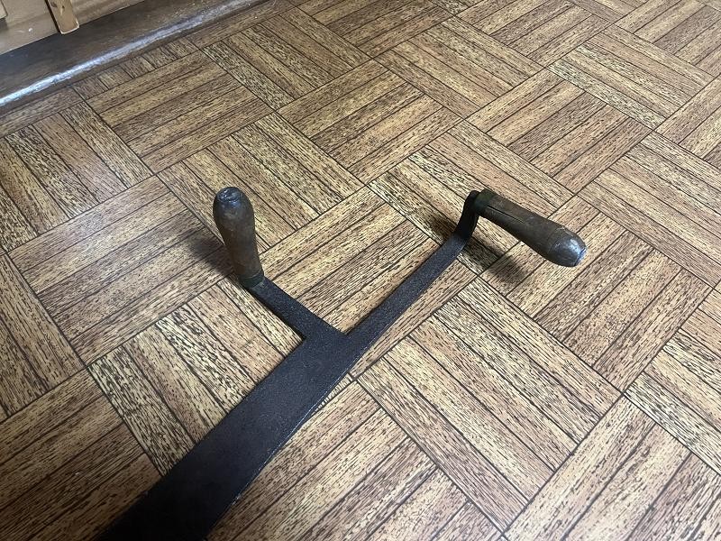 Hay/Ice Saw 36 in with wood handles Farm Tool Vintage Antique