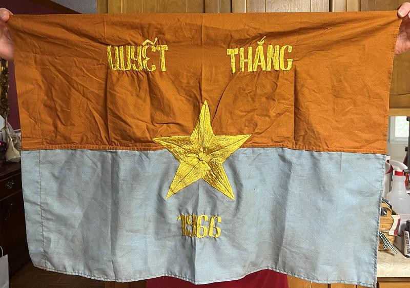 North Viet Cong Vietnam War National Liberation Front Battle Flag Quyet Thang